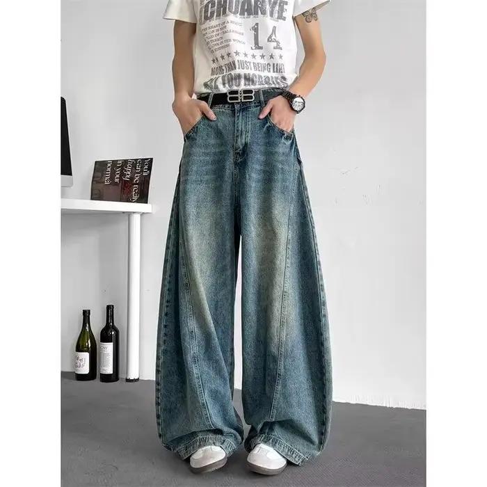 Jean Baggy à jambes larges pour hommes