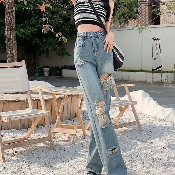 Pantalon en Jean déchiré pour filles épicées