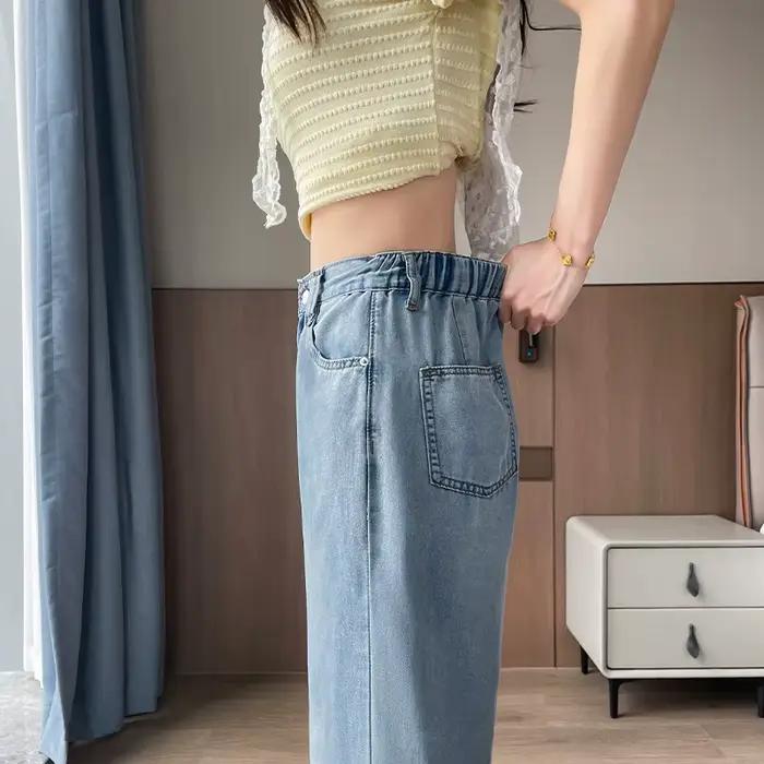 Jean taille haute pour femme