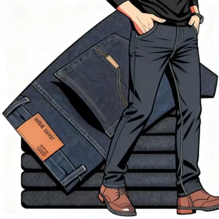 Jeans droits pour hommes