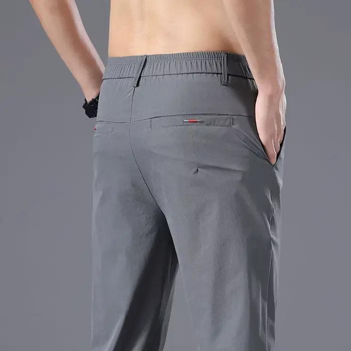 Pantalon chino classique extensible homme style coréen léger et fin pour été et affaires occaions décontractées et professionnelles