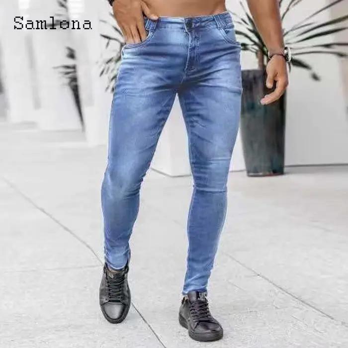 Samlona-Jean Slim en Denim pour Homme