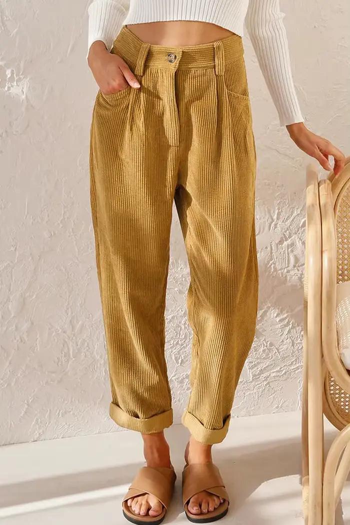 Pantalon en velours côtelé pour femme