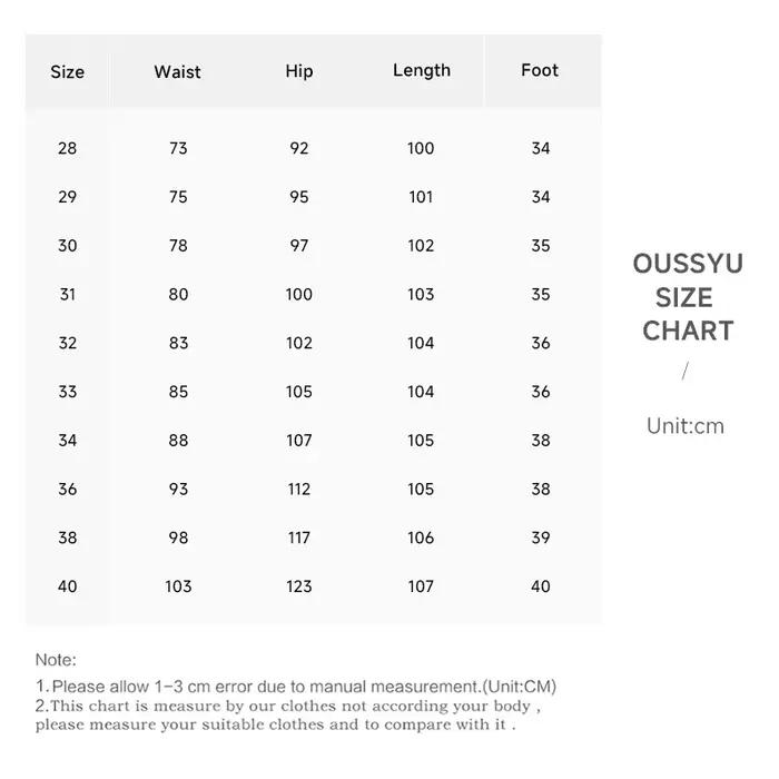 Jean OUSSYU Homme Été 2026 – Coupe Slim Respirante en Coton – Pantalon Décontracté et Habillé – Style Coréen – Grande Taille 40