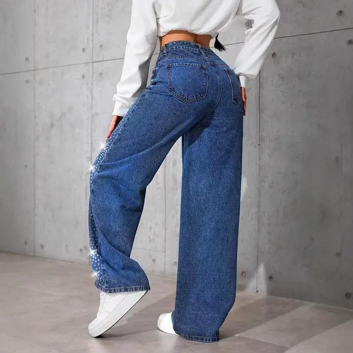 Jean bleu rétro pour femme