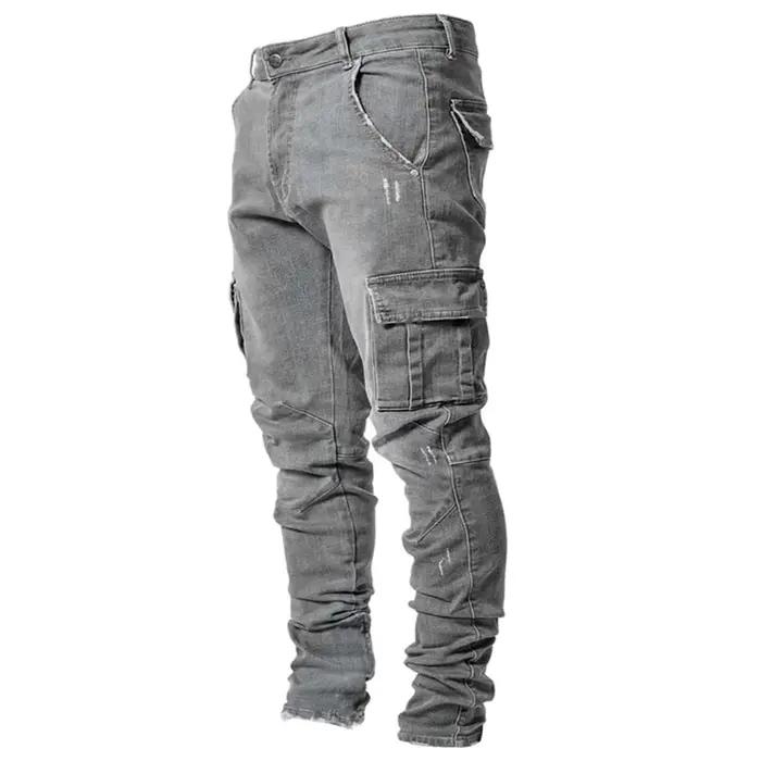 Streetwear hommes jeans Stretch jean décontracté