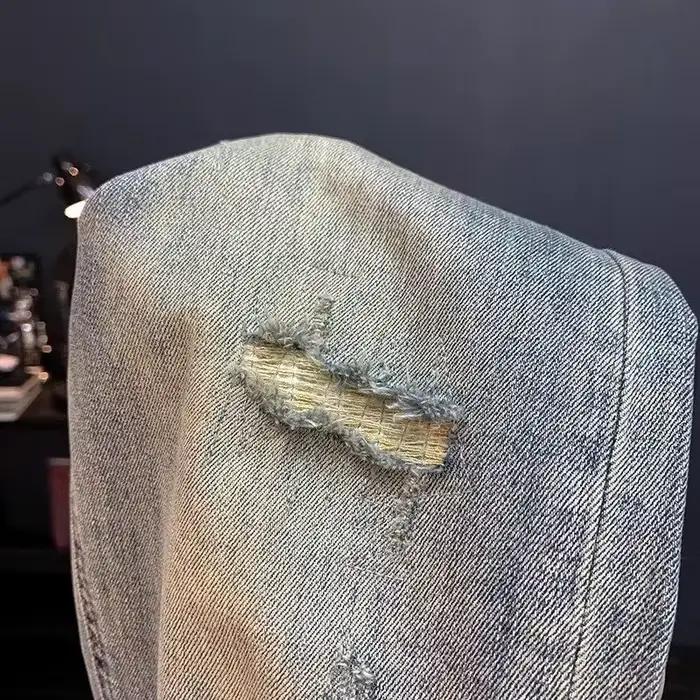 Jean pour homme 2025 printemps automne petits jeans déchirés pantalons Vintage pour hommes marque à la mode Harlan