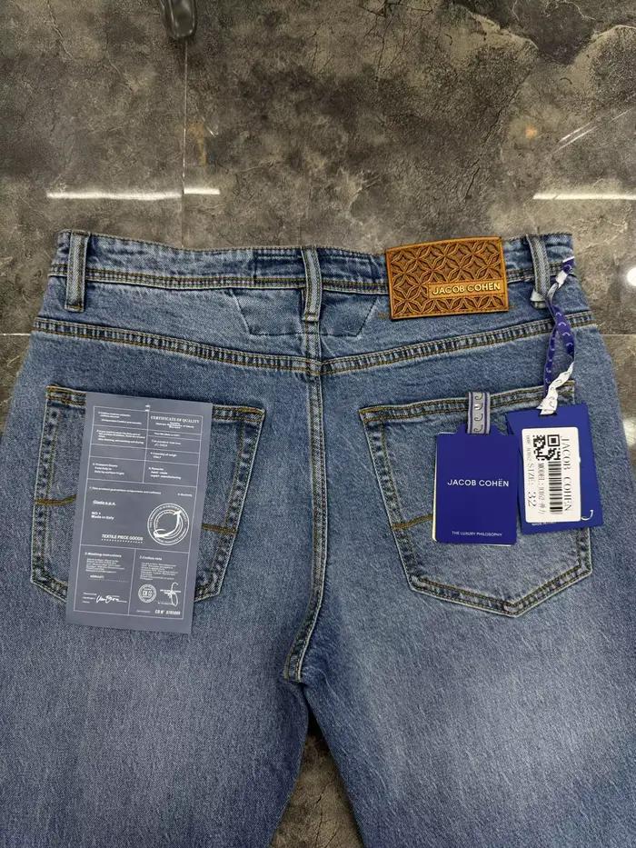 OECHSLI jean coton mince hommes 2026 printemps été nouvelle entreprise broderie confortable droite grande taille 29-40 pantalons longs