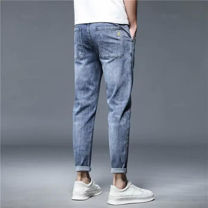 Jean décontracté coréen pour homme en denim extensible de haute qualité