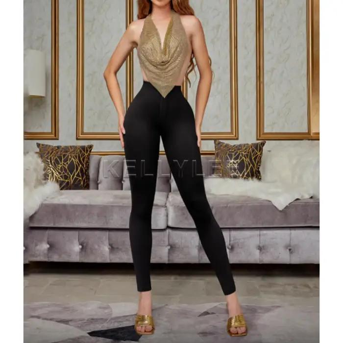 Jeans Skinny Taille Haute Femme Leggings Push-Up Hanches Parfaites Pantalon Droit Pleine Longueur Occasions Spéciales