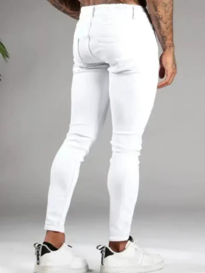 Jean blanc Slim Fit extensible pour hommes