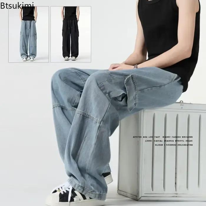 Jean baggy homme printemps automne décontracté ample pantalon cargo homme jogger vintage travail jean hip hop streetwear occassionnel occasionnels