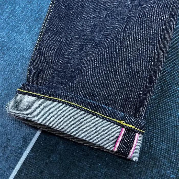 16oz haute qualité rose Selvadge Denim jean pour hommes coton lavé pantalon brut bleu américain Vintage dur épais