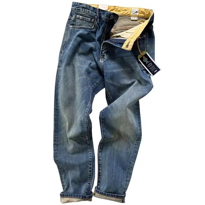 Jean en Denim à lisière lourde de 14oz pour hommes