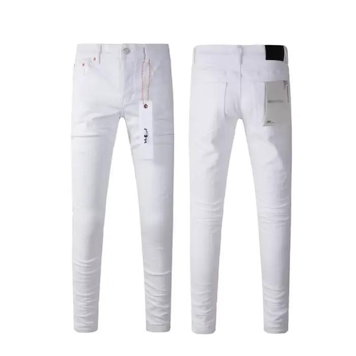 Nouveaux jeans skinny blancs pour hommes