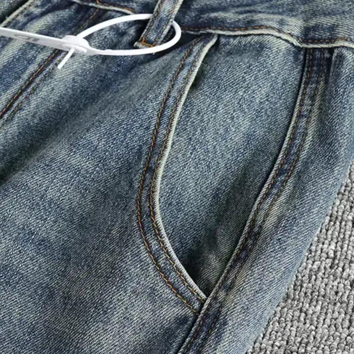 Jean Ample à Double Bord pour Homme