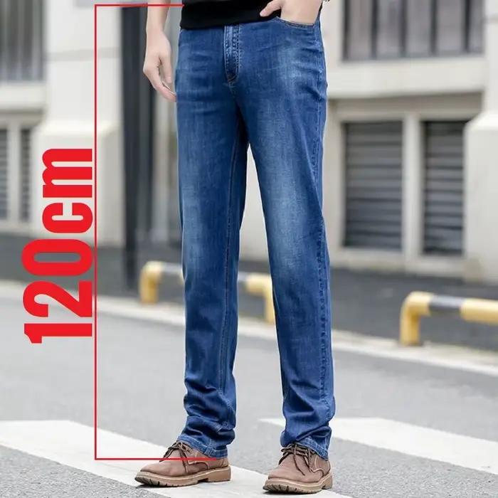 Jean en denim taille haute pour hommes