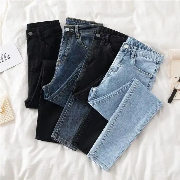 Jean taille haute pour femme