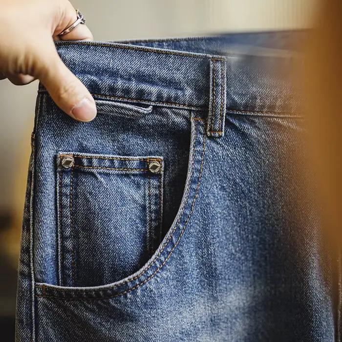 Maden-Jean en denim délavé pour homme