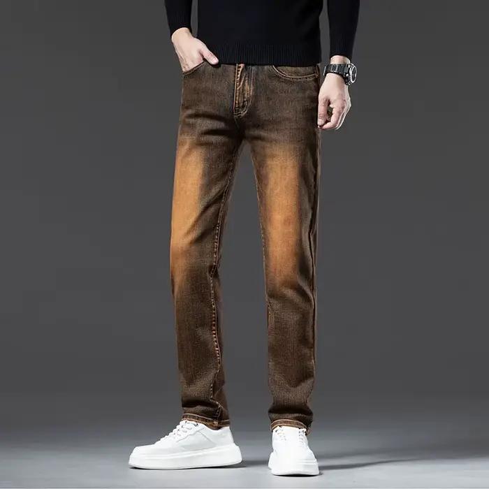 Jean élastique en coton Double cœur pour hommes