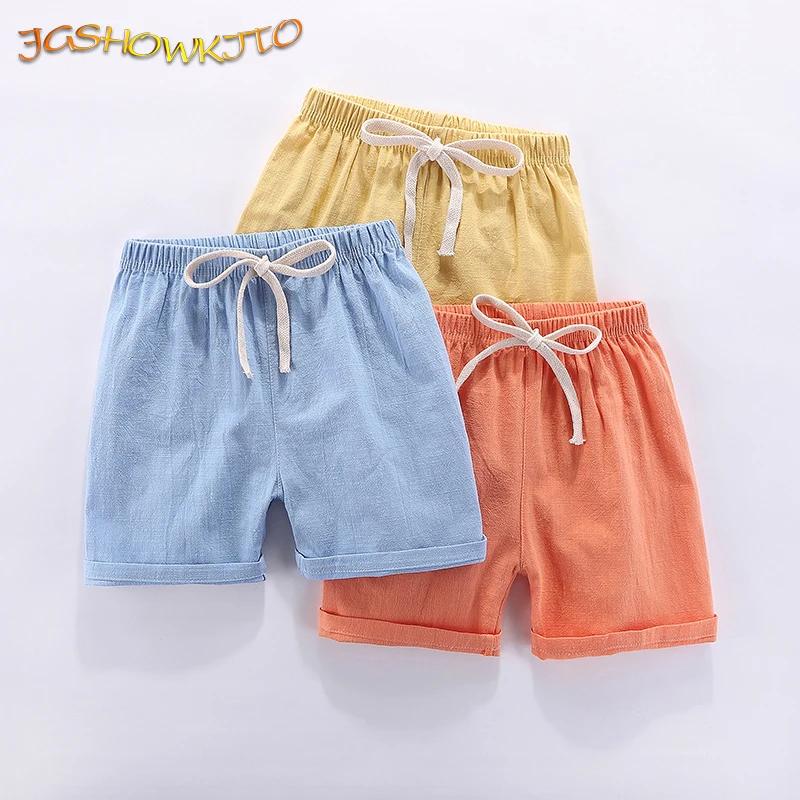 Shorts d'été en coton et lin pour garçons et filles