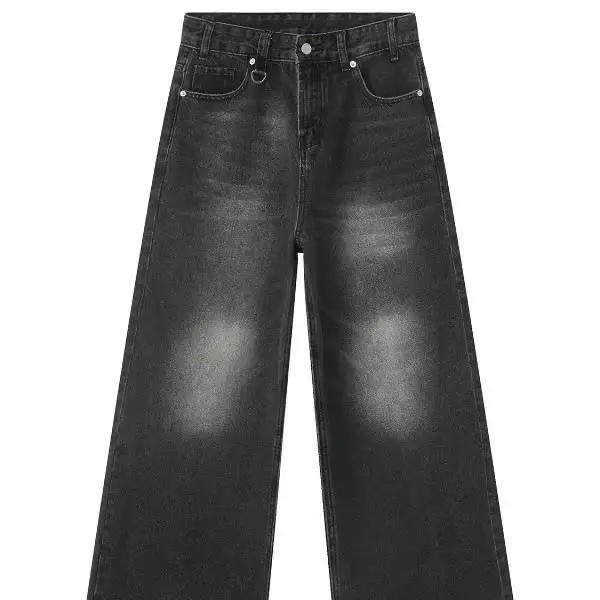 Jeans à imprimé léopard, jeans décontractés américains des années 2000, jeans taille haute, coupe dr