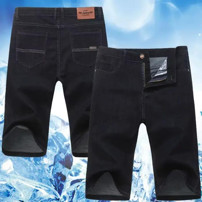 Été hommes Denim Shorts nouveau Style mince broderie affaires décontracté droit court jean mâle marq
