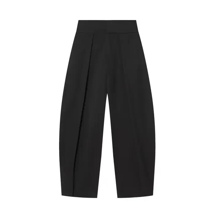Pantalon plissé élégant vintage pour femme HH, version ballon, avec fermeture éclair, poches amples,