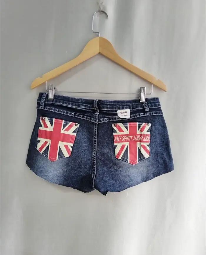 Shorts Streetwear Personnalisés pour Femme de Bureau Européenne, Imprimé Élégant, Panneaux, Pantalon