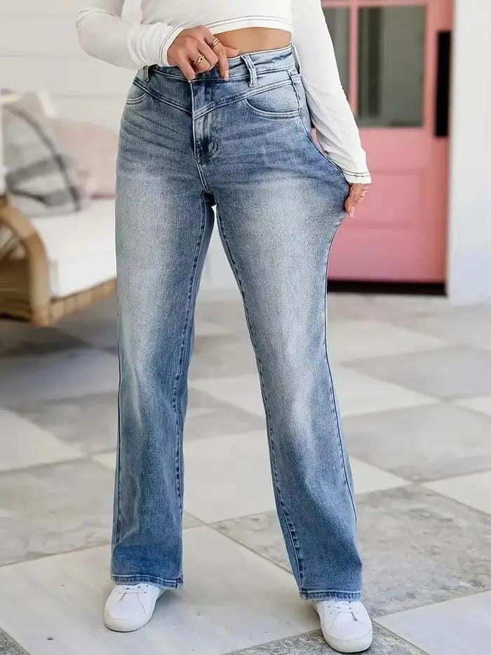 Jean coupe ample pour femmes, pantalon en Denim Baggy, élastique, extensible, confortable, grande ta