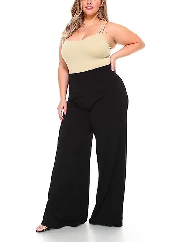 Pantalon décontracté en tissu élastique, grande taille, élégant, ample, pour femmes, nouvelle collec