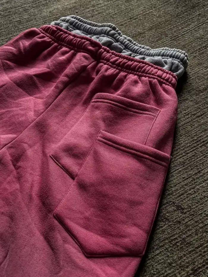 High Street Trendy Pantalon High Street Ins Trendy Marque Hommes et Femmes Lâche Droite Tube Brodé I