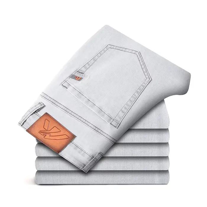 2023 y2k streetwear printemps été jeune vitalité hommes coupe droite mince Denim jean léger coton St