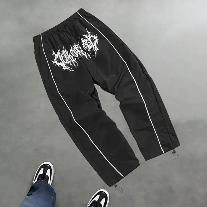 Pantalon de sport unique pour homme à imprimé épineux, patchwork rayé, décontracté, idéal pour l'ent