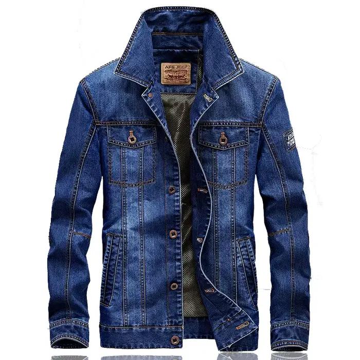Veste en jean pour homme de haute qualité, manteau surdimensionné 5XL, veste de cowboy rétro printem
