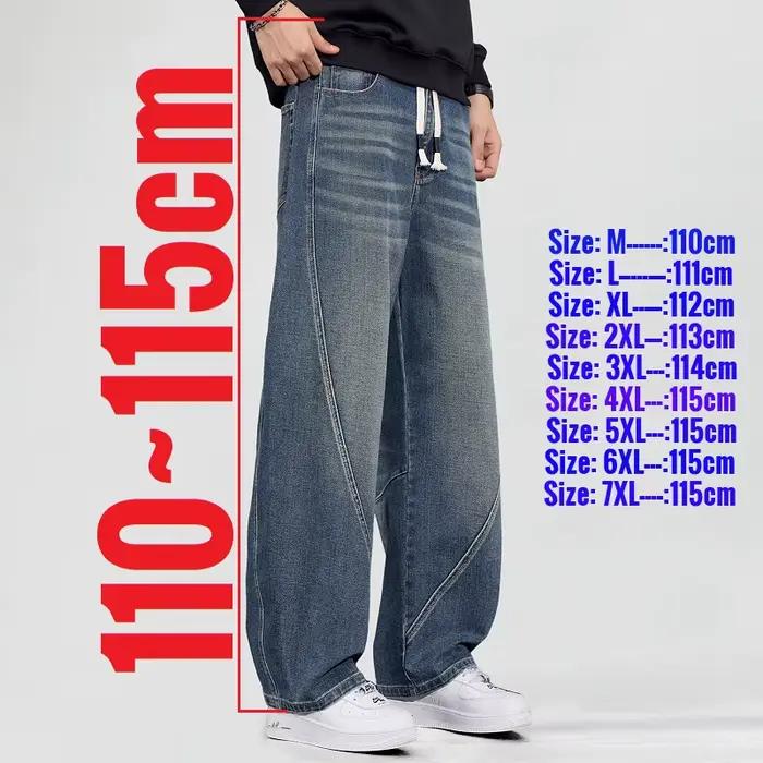 Jean droit Extra Long pour hommes, grand et grand, pantalon en Denim, longueur 115cm 120 Cm 190 192c