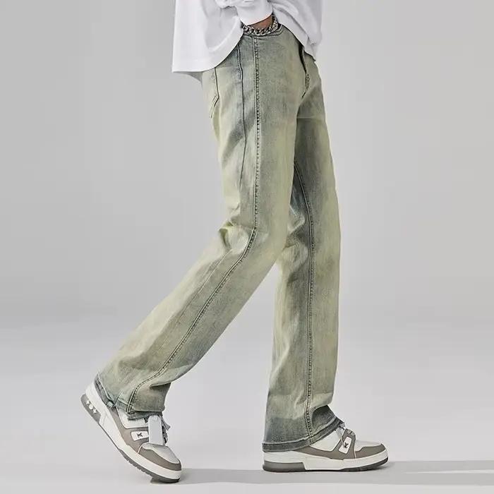 Nouveau Jean Rétro Homme 2026 Tendance Streetwear Printemps-Été Coupe Ample Décontractée Jambe Droit