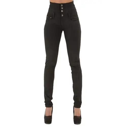 Femmes noir Jean Push Up crayon Denim pantalon dames Vintage taille haute décontractée Stretch maigr