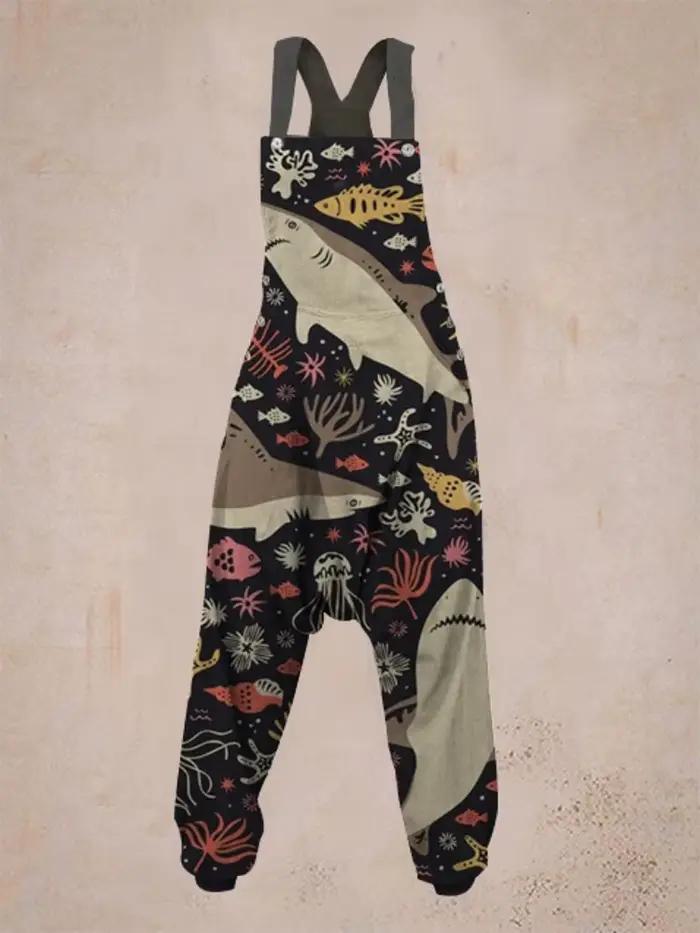 Salopette de plage pour femmes, combinaison décontractée, imprimée, sarouel, streetwear, Y2k, e-girl