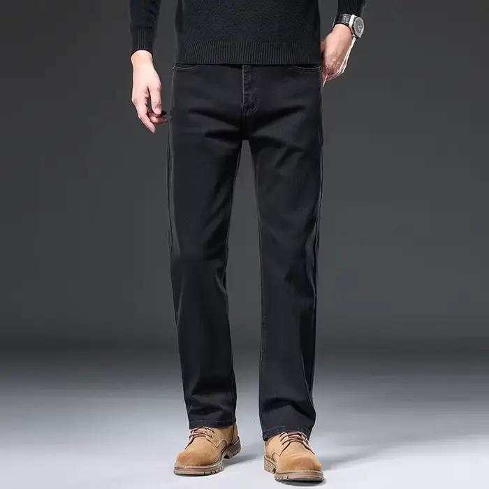 Jean homme nouveau tube droit ample jambe large 2025 automne pantalon homme élastique décontracté af