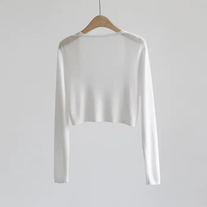 Cardigan en tricot de protection solaire pour femme, manteau fin, couverture de glace, châle, chemis
