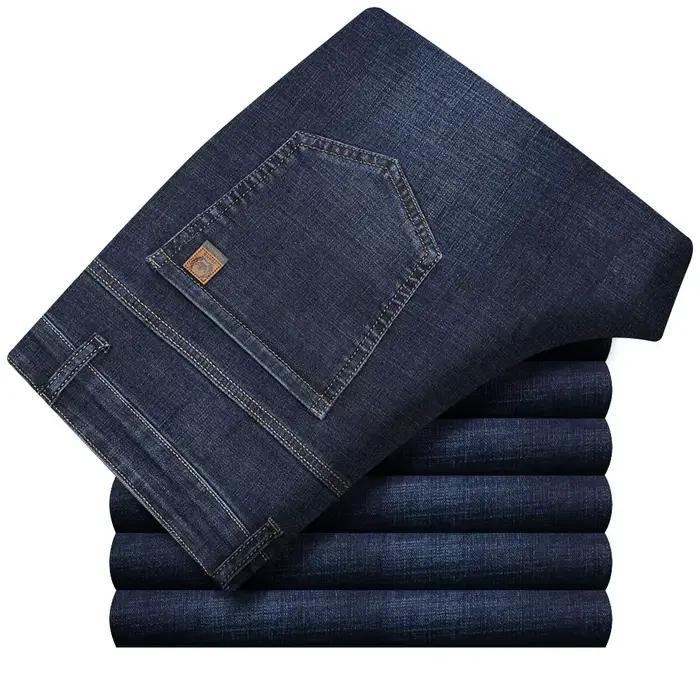 Jean Denim Taille Haute pour Homme, Pantalon Droit, Grande Taille 40 42, Mode de Styliste, FJFor Men