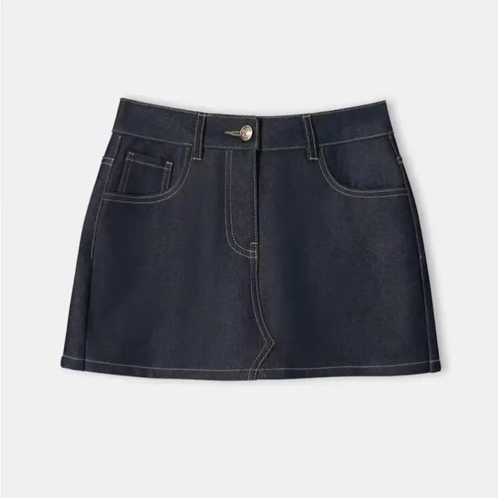 Veste en jean courte pour femme, bleu foncé japonais, style coréen décontracté, nouvelle tendance pr