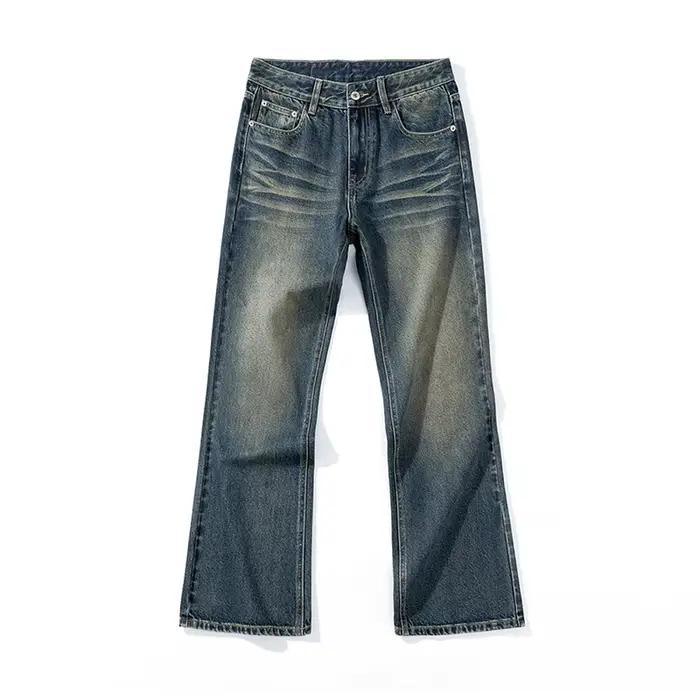 KSTUN Boot Cut Jeans Hommes Pantalon évasé Lâche Streetwear Vintage Pantalon Pour Hommes Vêtements P