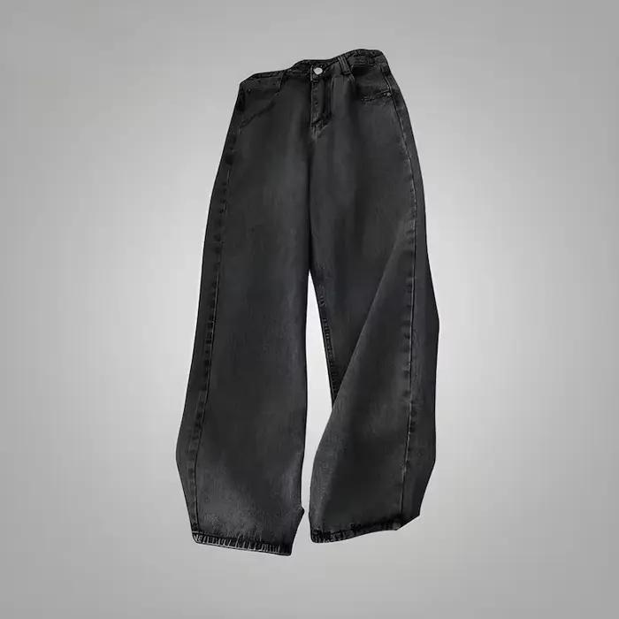 Jean Baggy à motif brodé Hip-hop rétro pour hommes et femmes, pantalon large gothique Y2K Harajuku,