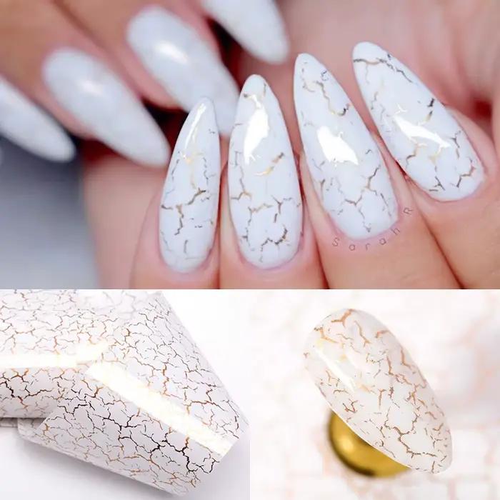 nail art stickers ongle nails art accesoires manucure Autocollants pour ongles motif marbre, feuille