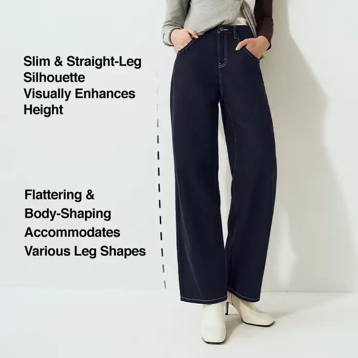 Semir jean femme jambe large doublé polaire confortable taille haute hiver 2025 nouveau pantalon lon
