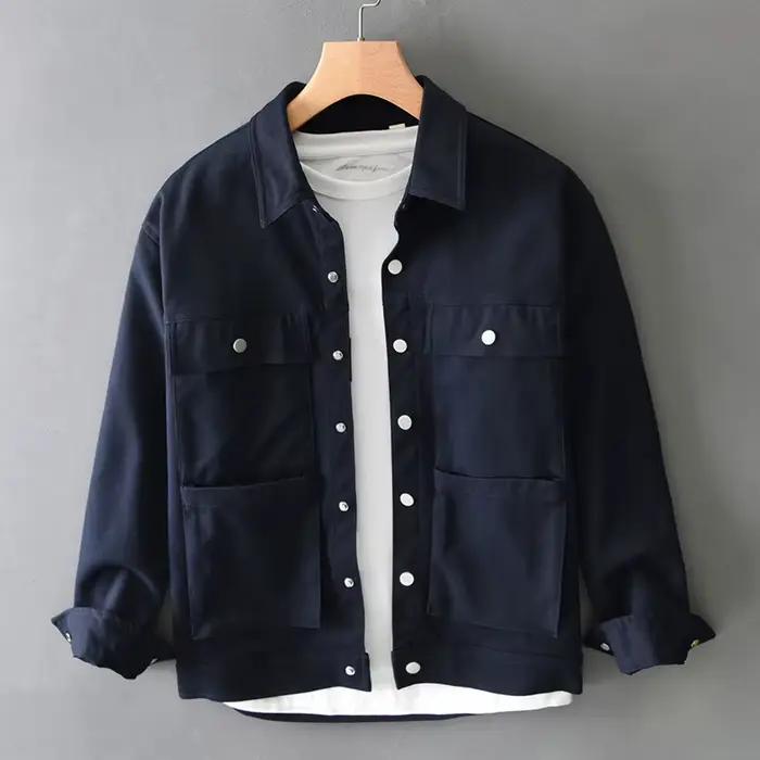 Salopette américaine de haute qualité pour hommes, manteau de printemps, ample, décontracté, multi-p