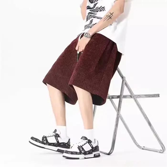 Shorts décontractés amples et droits Y2K pour hommes, style streetwear, hip hop, punk, mode coréenne
