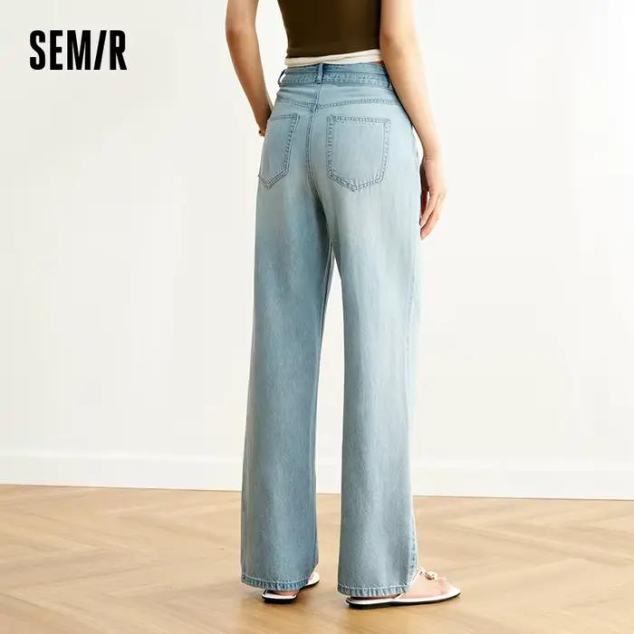 Jean large vintage délavé Semir pour femme – Confortable et tendance, idéal pour le quotidien et le